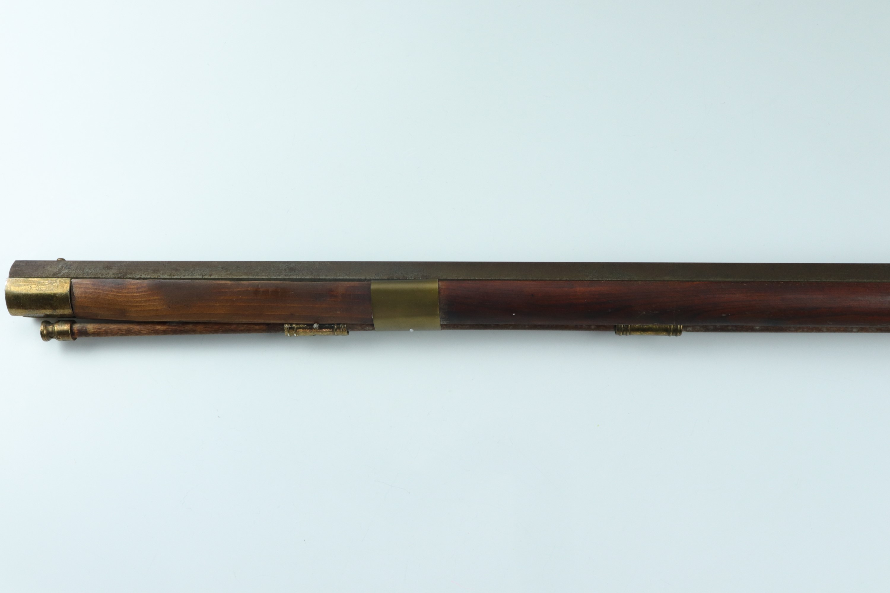 A decorative reproduction Pennsylvania percussion long gun, (non-firing) - Image 5 of 6