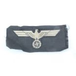 A German Third Reich army panzer BeVo national emblem, 8 cm x 3.5 cm