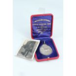A 1920s Hackney Horse Society silver prize medallion, by Mappin & Webb, in presentation case, 43