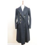 An inter-War Royal Navy officer's greatcoat, labelled "S Gaisford St Laurence"