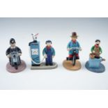 Four Robert Harrop, Camberwick Green Collection figures comprising "Windy Miller on a Tricycle", "PC