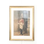 After Robert Richard Scanlan (1801-1876) Study of a Victorian Life Guards trooper standing with