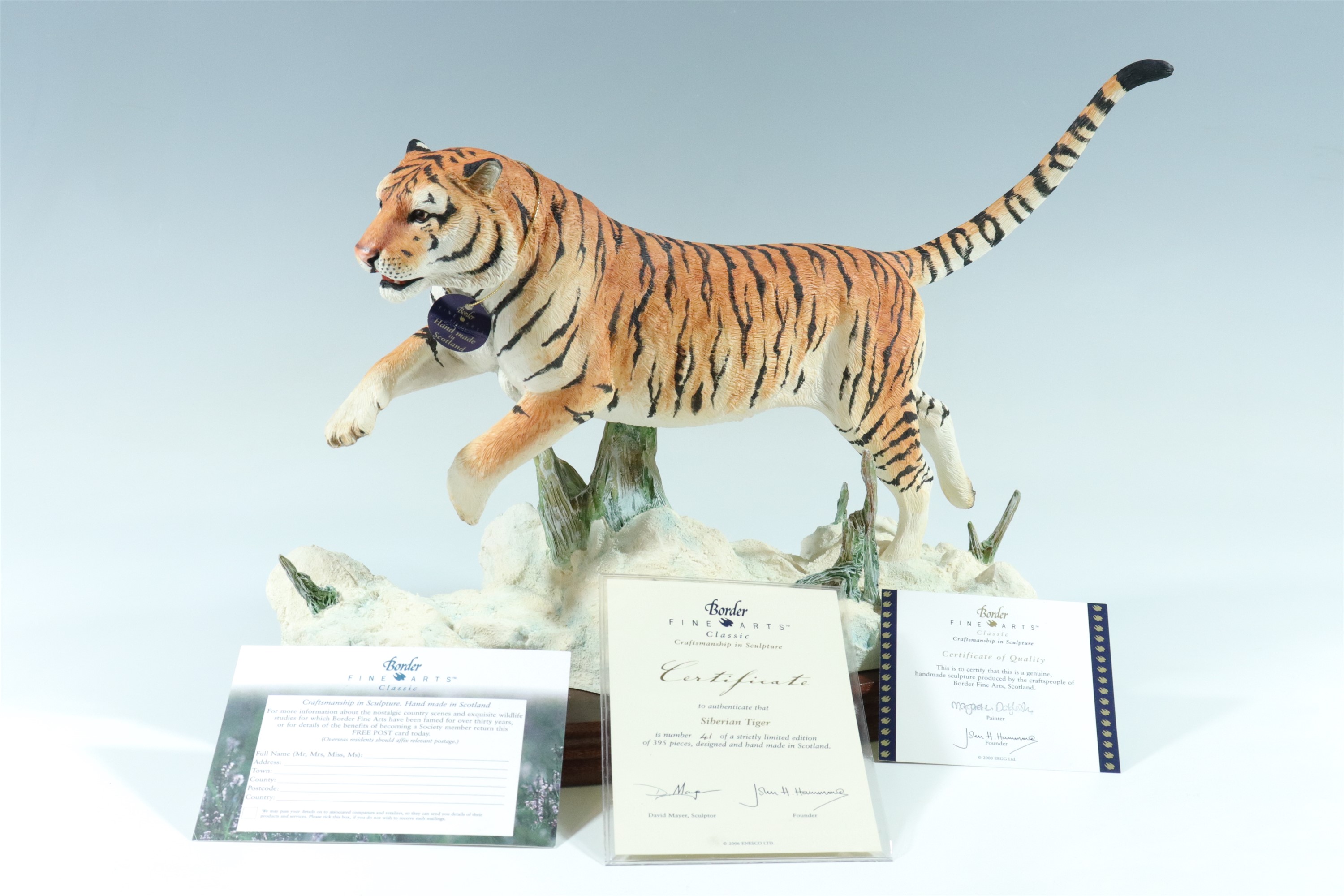 A Border Fine Art Siberian tiger, ltd edition no 41/395, 38 cm x 27 cm boxed (as new) - Image 4 of 10