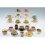 A collection of Coalport, Royal Worcester and other cabinet cups and saucers etc, together with an
