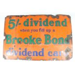 A Brooke Bond Tea enamel sign, 76 cm x 51 cm