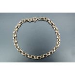 A chain bracelet, the links having reeded edges, Birmingham, 1979, 10.26 g, 22.5 cm long