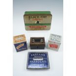 Peek Freans miniature printed tinplate biscuit tins together with other boxes