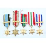 A group of miniature Second World War campaign medals