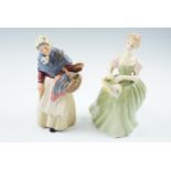 Two Royal Doulton figurines, "Grandma", HN 2052, and "Clarissa", HN 2345