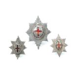 Coldstream Guards officer's cap and collar badges