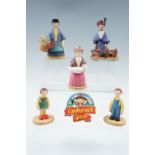 Six Robert Harrop Camberwick Green Collection figures including "Collectors Plaque", "Mrs