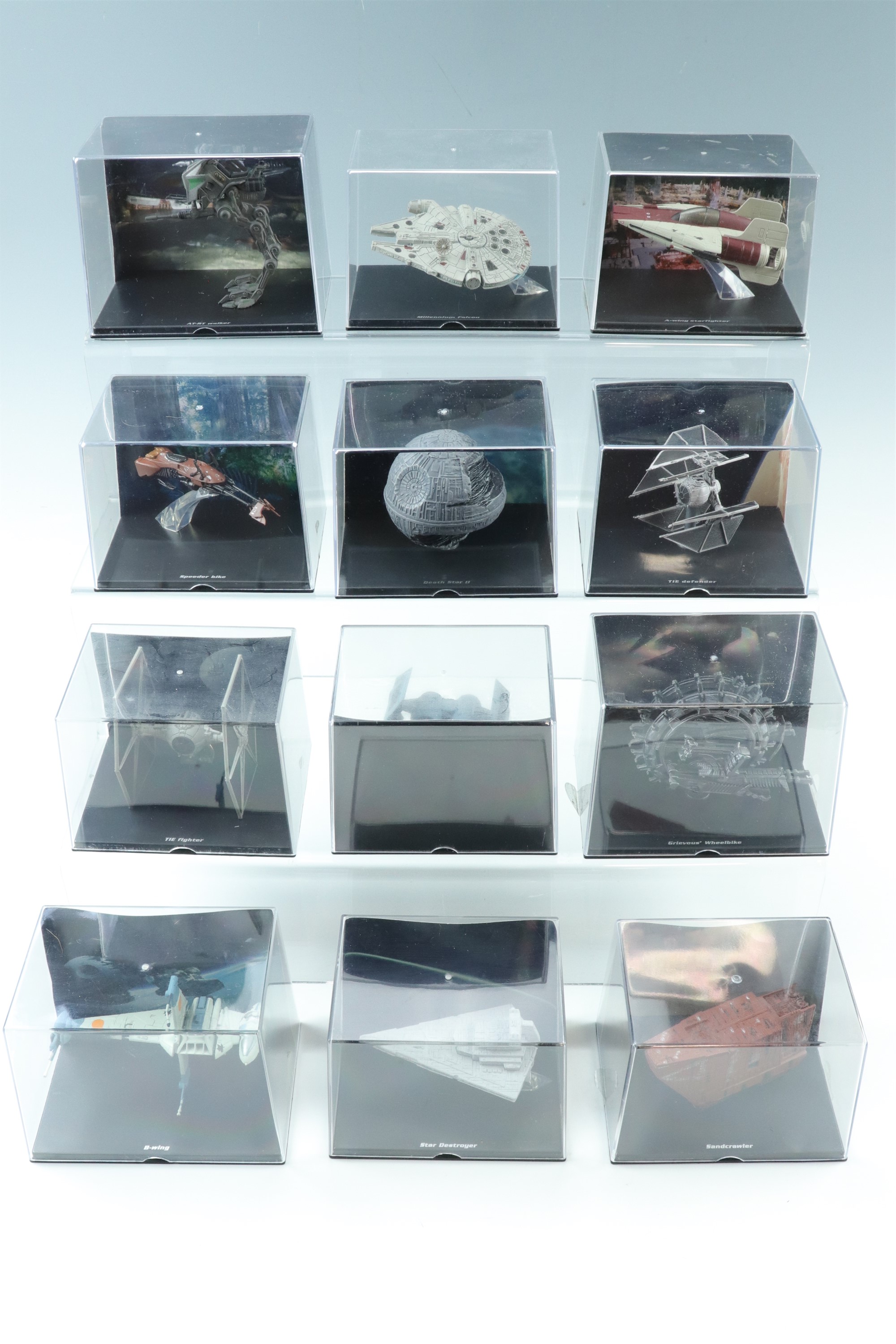 A large quantity of De Agostini Star Wars collectors models in display cases including "Millennium - Image 2 of 4