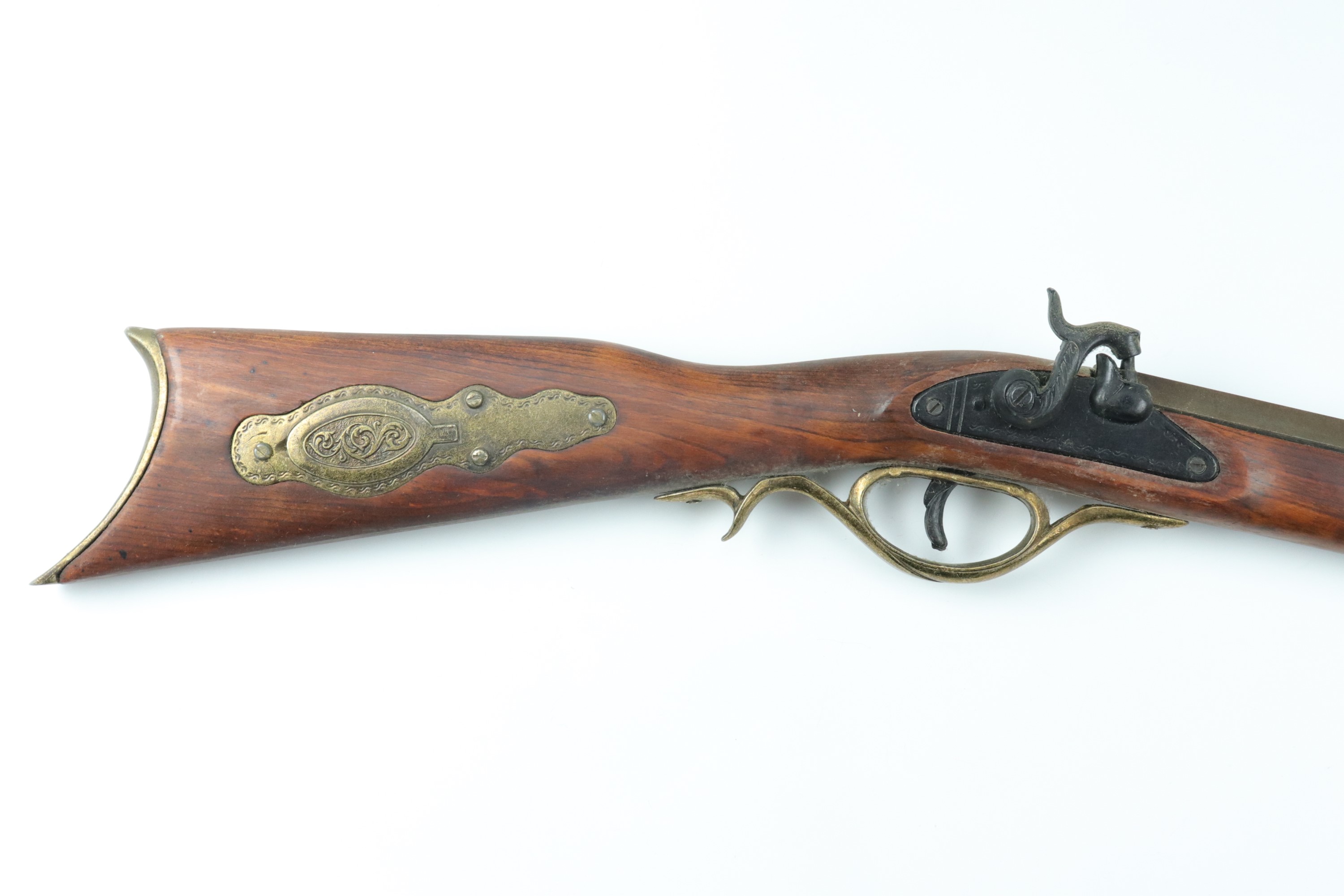 A decorative reproduction Pennsylvania percussion long gun, (non-firing) - Image 6 of 6
