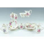 A Royal Crown Derby floral pattern coffee set