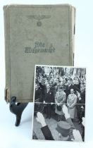 A German Third Reich publication "Die Wehrmacht", together with a 1930s printed photograph of Hitler