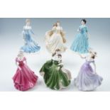 Four Coalport figurines from the Ladies of Fashion and Catherine Cookson collections, together