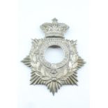 A Victorian 3rd Durham Rifle Volunteers other rank's helmet plate, (a/f)
