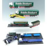 A quantity of Corgi and Matchbox die-cast Eddie Stobart model wagons and heavy haulage vehicles etc