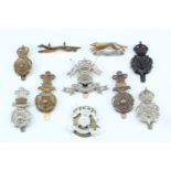 A group of Yorkshire Hussars and Yeomanry cap badges