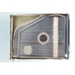 [Zither] An Edwardian commemorative mandolin harp, bearing commemorative image for Edward VII,