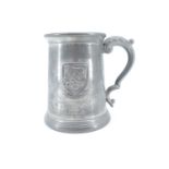 A 1982 Falkland War British Task Force veteran's commemorative pewter tankard, engraved "Seaman John