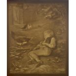 A pair of Victorian lithophane panels, 11 x 9 cm