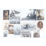 A group of period photographs and photographic postcards of Great War Royal Flying Corps Victoria