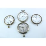 Four various Goliath / travel watches / timepieces