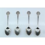 Four "Merchants of Edinburgh Golf Club" teaspoons, Sheffield, 1938, 62 g, 13 cm