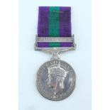 A George VI General Service Medal with Palestine 1945-48 clasp to 14961848 Pte J Binnie, Border