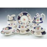 A 19th Century Welsh teaset, ( one cup a/f )