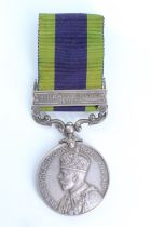 An India General Service Medal with North West Frontier 1930-31 clasp to 3593496 Cpl M Brooks,