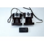 Two Ilford Sportsman 1:3,5/45 mm cameras, together with a C.P. Goerz of Berlin "D.R.P" box camera