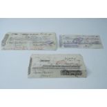 Three late 19th Century south African bank cheques