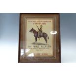 A framed facsimile Great War Westmorland and Cumberland Yeomanry recruiting poster, 52 cm x 42 cm