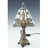 A small Tiffany style table lamp, 28 cm