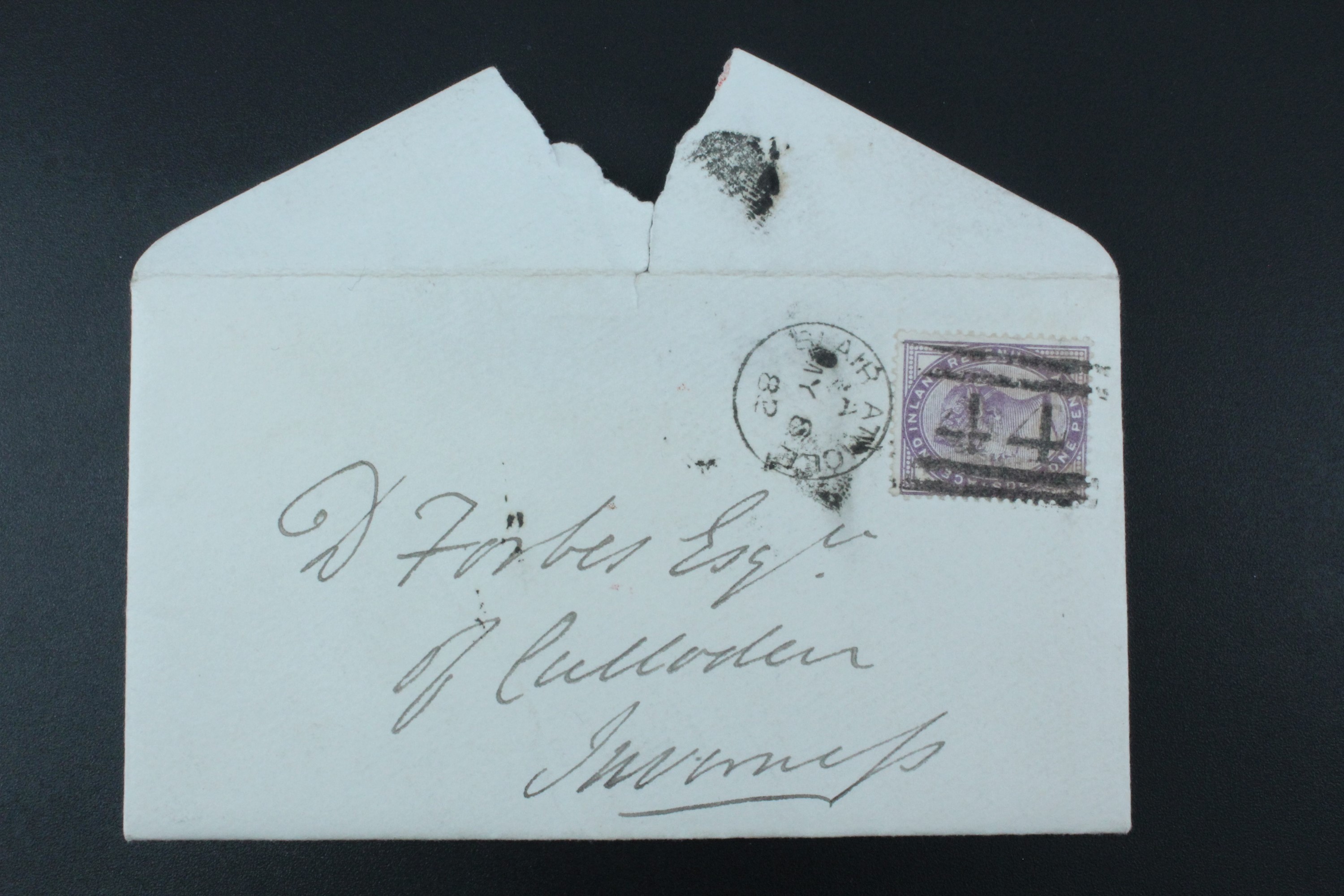 An envelope bearing the seal of the Jacobite General Lord George Murray (1694 - 1760), the cover and - Image 4 of 6
