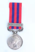 An India General Service Medal with Bhootan clasp impressed to 701 T Bryan, H MS 55th Regt