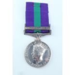 A George VI General Service Medal with Palestine clasp to 3766186 Pte J Newton, Border Regiment