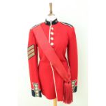 A QEII Grenadier Guards sergeant's dress tunic and sash