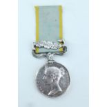 A Crimea Medal with Sebastopol clasp impressed to Willm Watts, 34th Regiment
