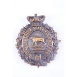 A Victorian 7th Oxfordshire Rifle Volunteers glengarry badge