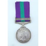 A QEII General Service Medal with Arabian Peninsula clasp to 4243609 LAC T McCabe, RAF