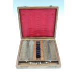 A late 19th / early 20th Century optician's cased optometry trial lens set