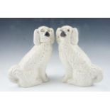 A pair of 20th Century Staffordshire dogs, 25 cm