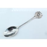 A silver "London Scottish" (part of the London Regiment) commemorative teaspoon, the terminal