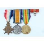 A 1914 Star, British War and Victory Medals to 10274 Pte / Sjt W Leese, 2nd Battalion Border