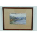 Albert Rosser (1899 - 1985), "Lodore, Head of Derwentwater", a Lakeland watercolour, signed lower