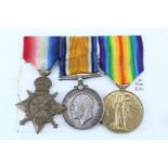 A 1914-15 Star with British War and Victory Medals to 10-18015 Pte P E Howle, Border Regiment