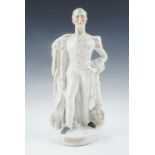 A Victorian Staffordshire figurine of the Duke of Wellington, 26 cm, (a/f)